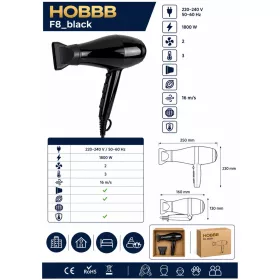HOBBB Humlebæk hair dryer, 1800 W