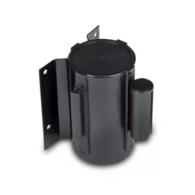  Wall-mounted belt unit black, metal, with 225cm black belt cassette, 225cm, 0.5kg (FTFF-L)