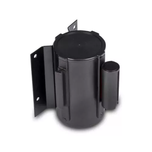 Wall-mounted belt unit black, metal, with 225cm black belt cassette, 225cm, 0.5kg (FTFF-L)