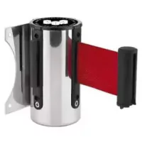 Wall-mounted queue barriers