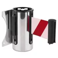 Wall-mounted barriers with metal housing