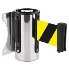 Wall-mounted belt unit metal, with yellow-black belt, 5m, 5m (FTKSF)