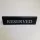 RESERVED table sign, black faux leather, white print, large