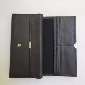 Absolut Leather waiter wallet, dark brown