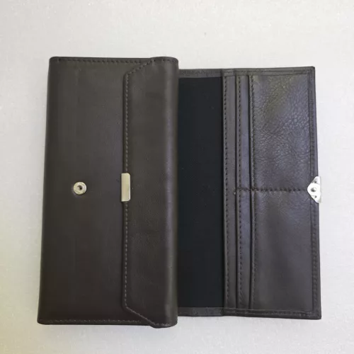 Absolut Leather waiter wallet, dark brown