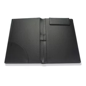 Magnetic bill folder, black faux leather