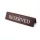 RESERVED table sign, dark brown faux leather, gold print, large