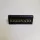 RISERVATO table sign, black faux leather, gold print, small