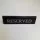 RESERVED table sign, dark brown faux leather, white print, large