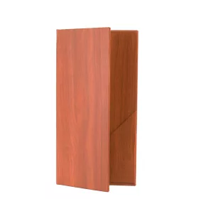   Wood-effect faux leather bill folder, 10 × 20 cm, 2 small pockets