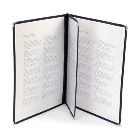   Bistro étlaptartó, 3 lapos, A4 méretű, lapozható, bisztró