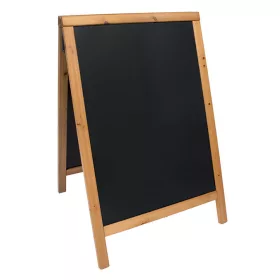   Securit Duplo utcai krétatábla, lakkozott tölgy, 55×85 CM