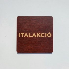 Italakció kártya, öntapadós, sötétbarna