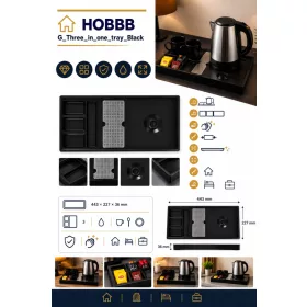HOBBB Gentofte guest tray, black