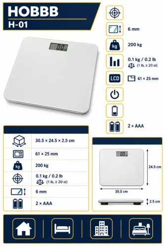HOBBB Sol digital bathroom scale