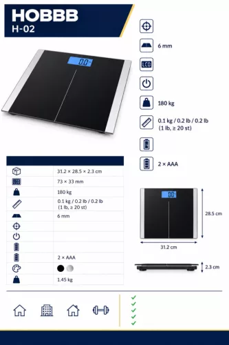 HOBBB Sne digital bathroom scales