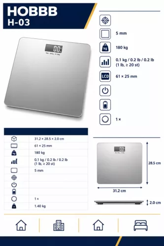 HOBBB Vind digital bathroom scale