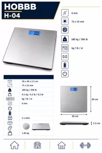 HOBBB Strand digital bathroom scale