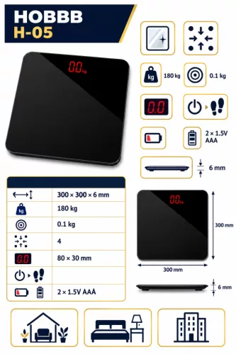 HOBBB Hede digital bathroom scale