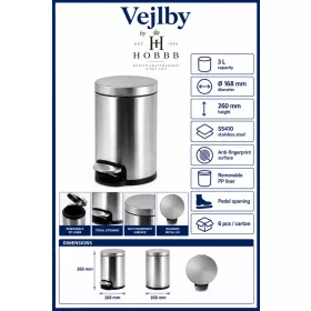 HOBBB Vejlby bathroom waste bin