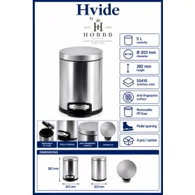 HOBBB Hvide bathroom waste bin