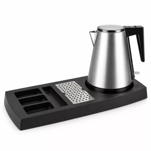 HOBBB Nakskov tray + Holstebro H1206 Silver kettle, 1.2 l – set