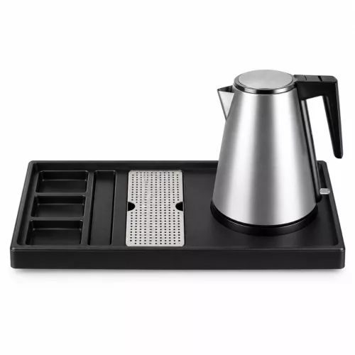 HOBBB Gentofte tray + Holstebro H1206 Silver kettle, 1.2 l – set