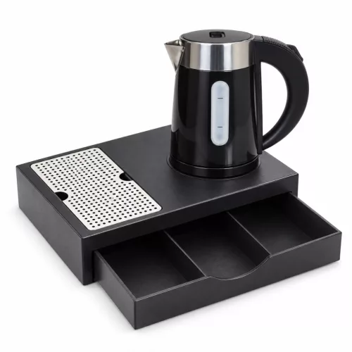 HOBBB Sæby tray + H1262 Black kettle, 0.6 l – set