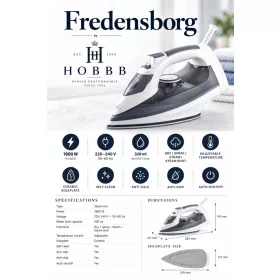 HOBBB Fredensborg steam iron, 1800 W