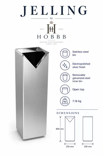 HOBBB Jelling free-standing communal area waste bin