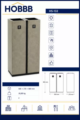 HOBBB Ry free-standing guest room waste bin