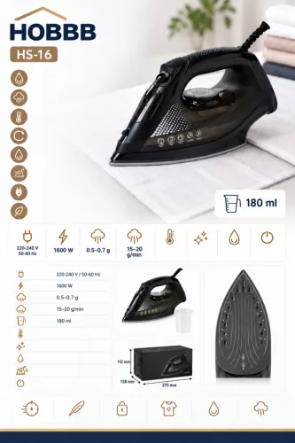 HOBBB Ålsgårde steam iron, 1600 W