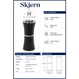 HOBBB Skjern free-standing communal area waste bin