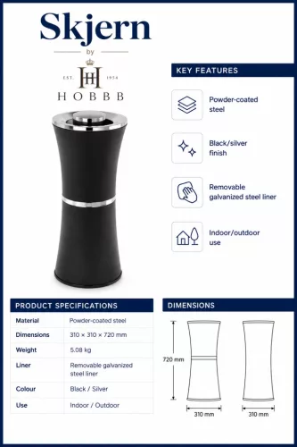 HOBBB Skjern free-standing communal area waste bin