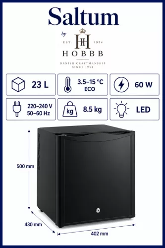 HOBBB Saltum minibar fridge, 23 l