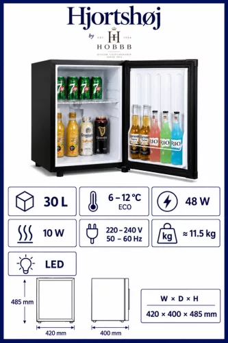 HOBBB Hjortshøj minibar fridge, 30 l