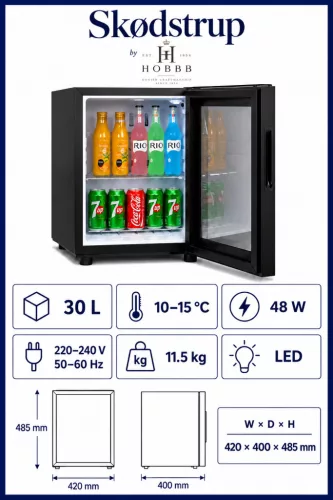 HOBBB Skødstrup minibar fridge, 30 l