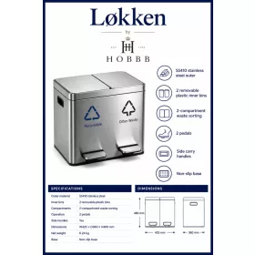 HOBBB Løkken communal area waste bin