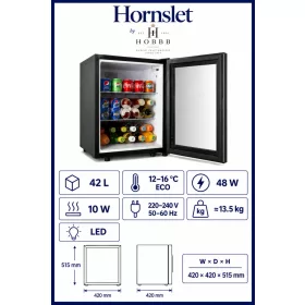 HOBBB Hornslet minibar fridge, 42 l