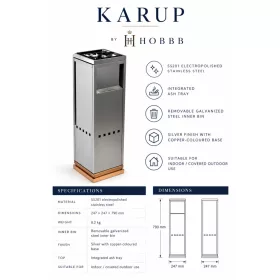 HOBBB Karup free-standing communal area waste bin
