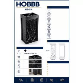 HOBBB Oksbøl free-standing communal area waste bin, black