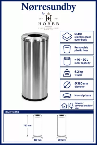 HOBBB Nørresundby communal area waste bin