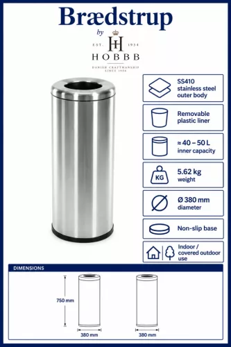 HOBBB Brædstrup communal area waste bin