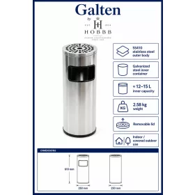 HOBBB Galten free-standing communal area waste bin