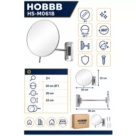 HOBBB Dal wall-mounted cosmetic mirror