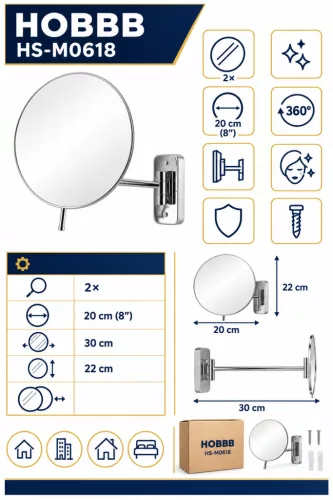 HOBBB Dal wall-mounted cosmetic mirror