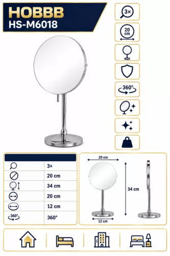 HOBBB Bugt table-top cosmetic mirror