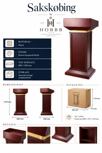HOBBB Sakskøbing lectern, brown