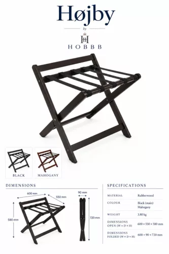 HOBBB Højby luggage rack, black