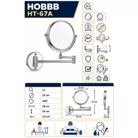 HOBBB Klit wall-mounted cosmetic mirror